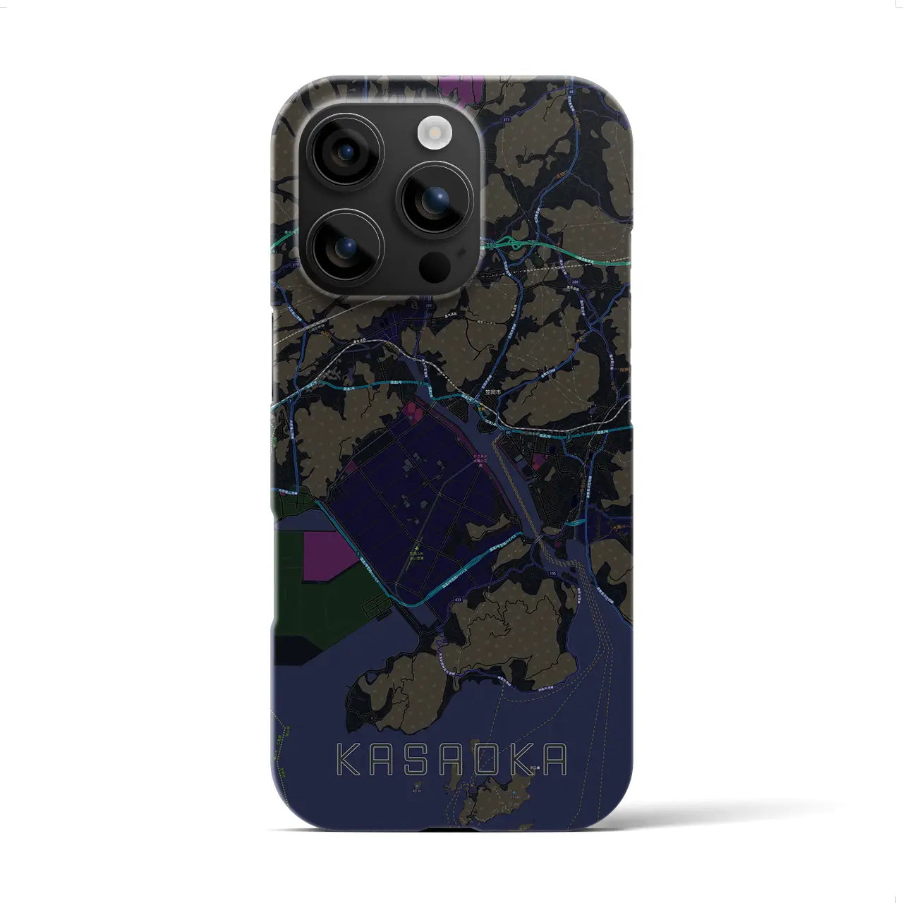 【笠岡(岡山県)】地図柄iPhoneケース(バックカバータイプ)