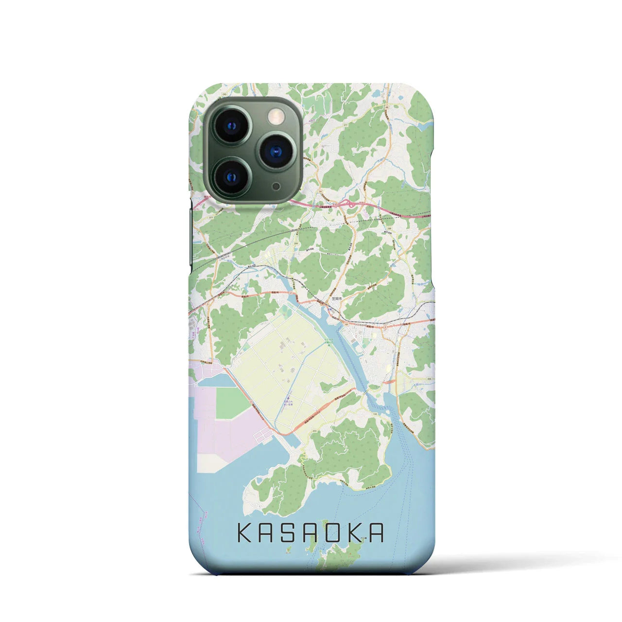 【笠岡(岡山県)】地図柄iPhoneケース(バックカバータイプ)
