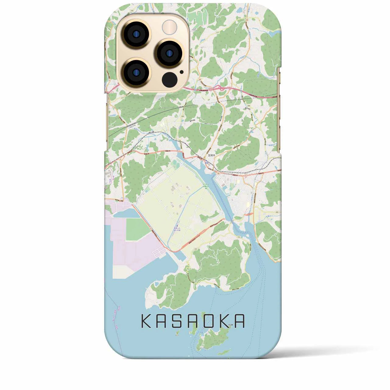 【笠岡(岡山県)】地図柄iPhoneケース(バックカバータイプ)