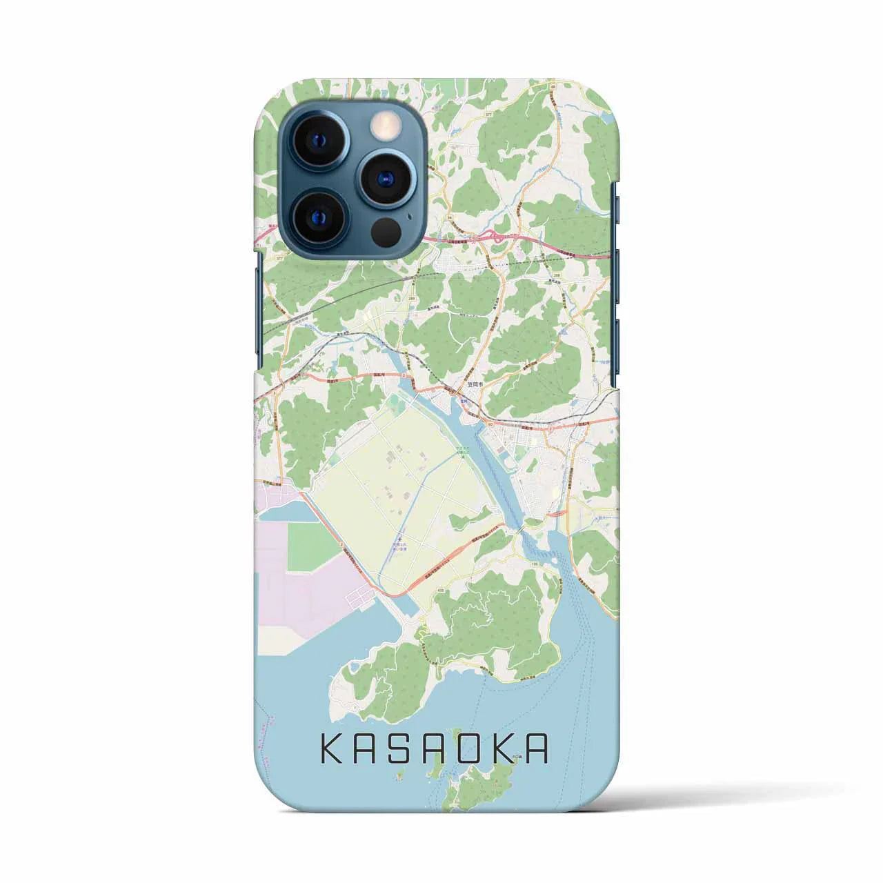 【笠岡(岡山県)】地図柄iPhoneケース(バックカバータイプ)