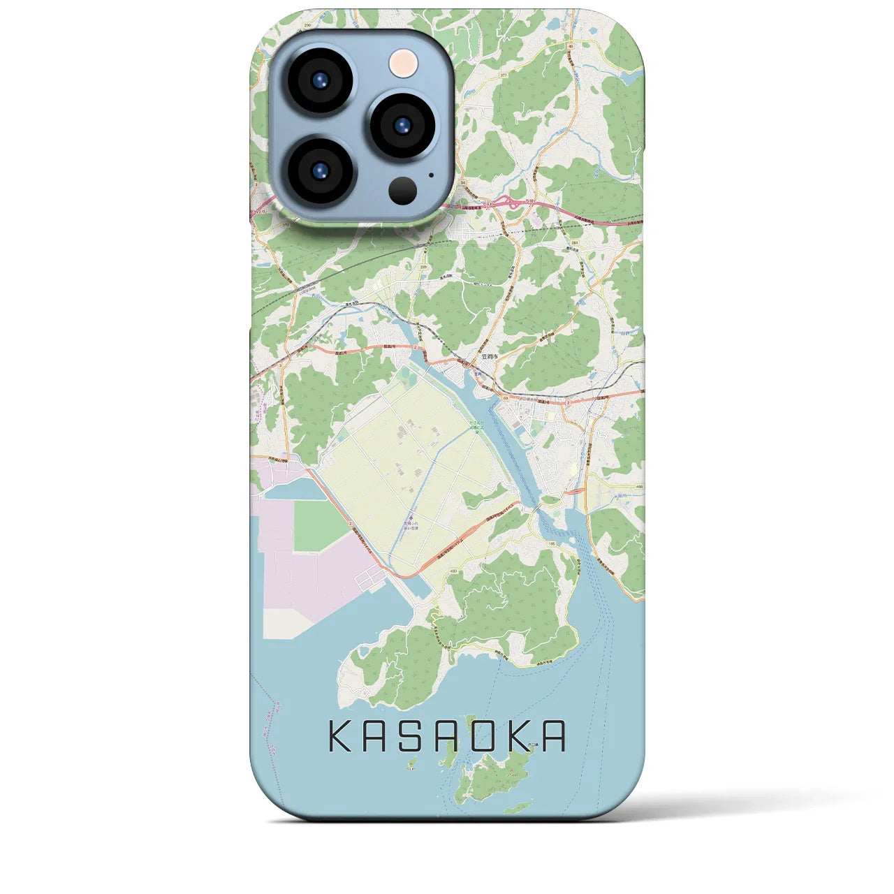 【笠岡(岡山県)】地図柄iPhoneケース(バックカバータイプ)