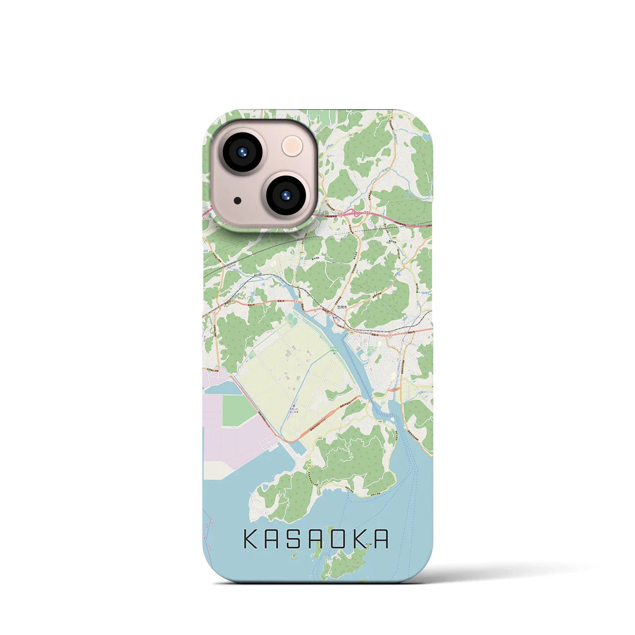 【笠岡(岡山県)】地図柄iPhoneケース(バックカバータイプ)