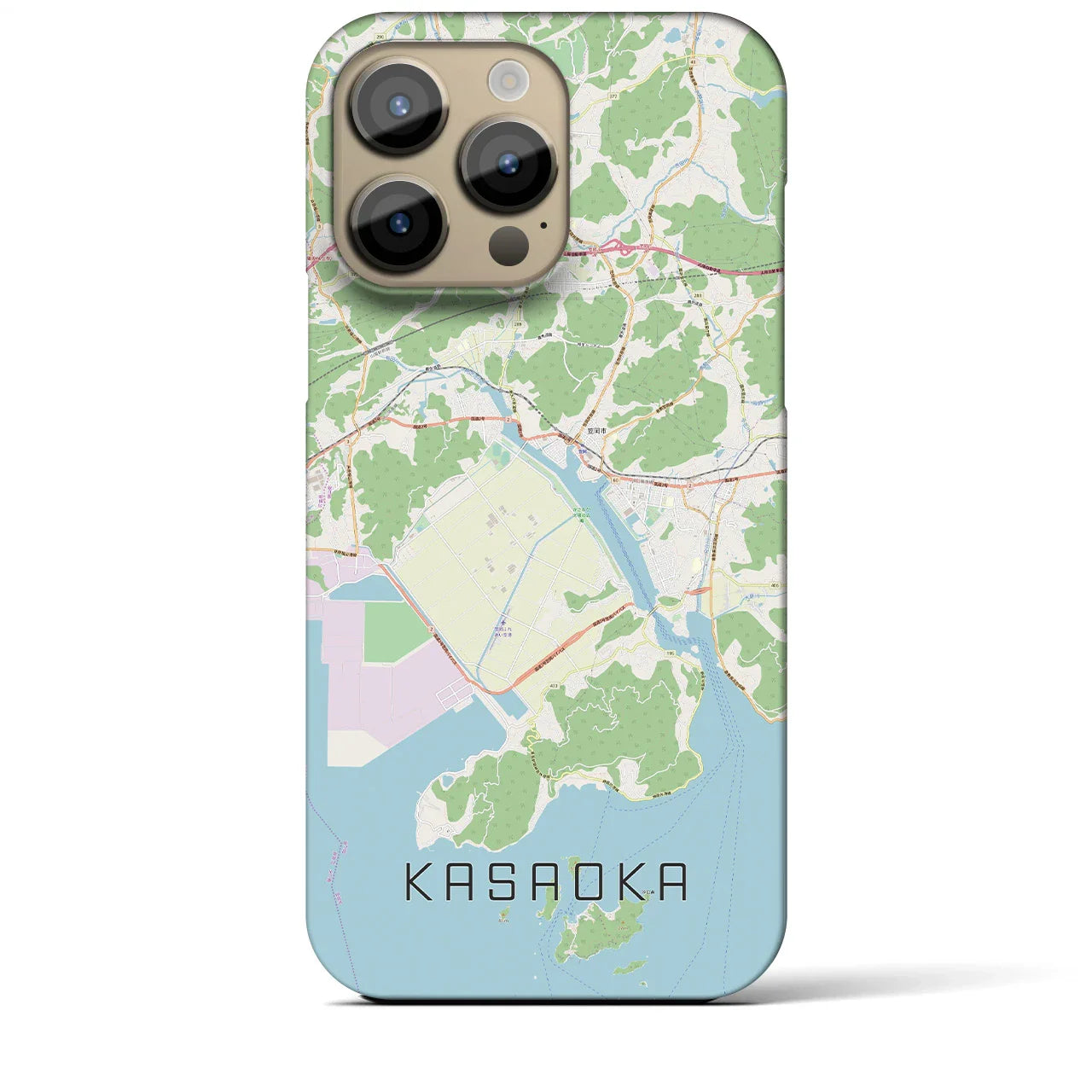 【笠岡(岡山県)】地図柄iPhoneケース(バックカバータイプ)