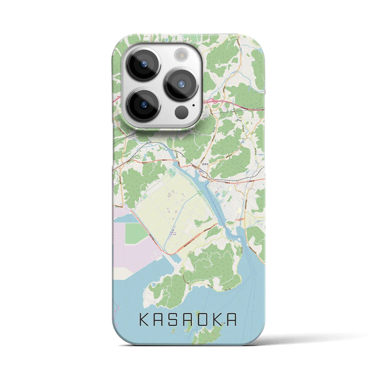 【笠岡(岡山県)】地図柄iPhoneケース(バックカバータイプ)