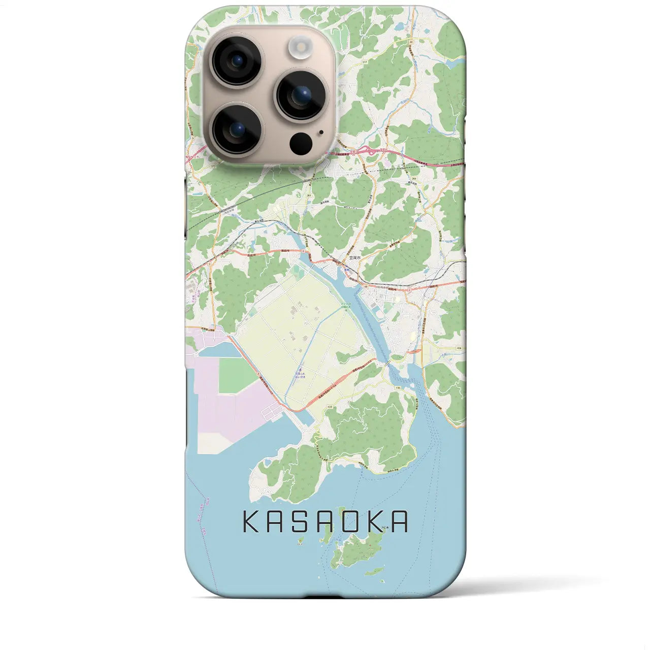 【笠岡(岡山県)】地図柄iPhoneケース(バックカバータイプ)