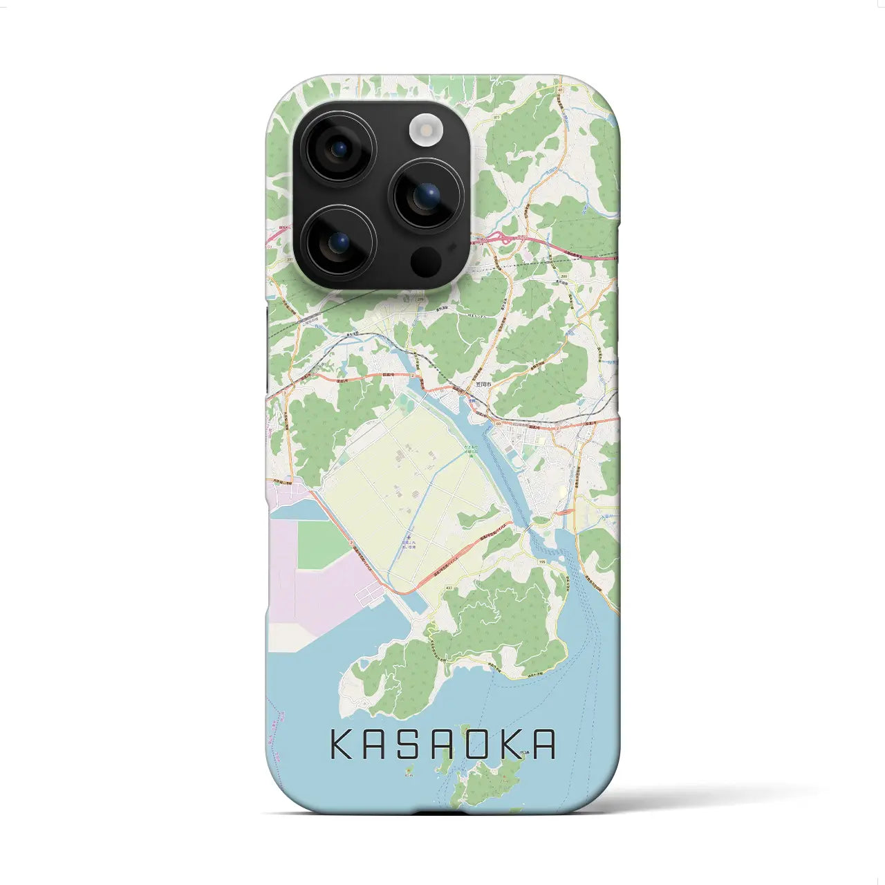 【笠岡(岡山県)】地図柄iPhoneケース(バックカバータイプ)