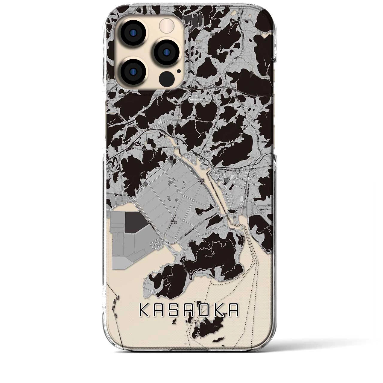 【笠岡(岡山県)】地図柄iPhoneケース(クリアタイプ)