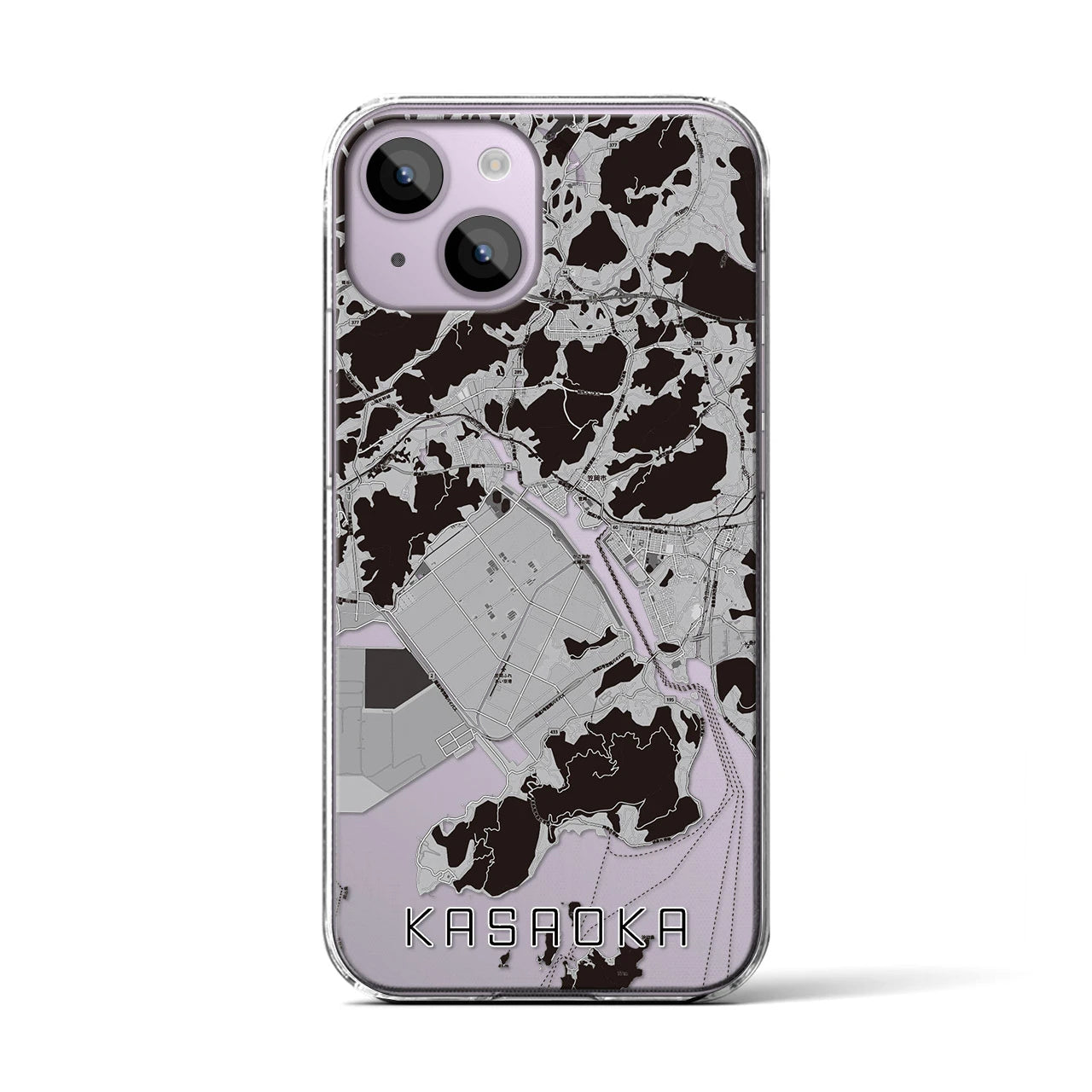 【笠岡(岡山県)】地図柄iPhoneケース(クリアタイプ)