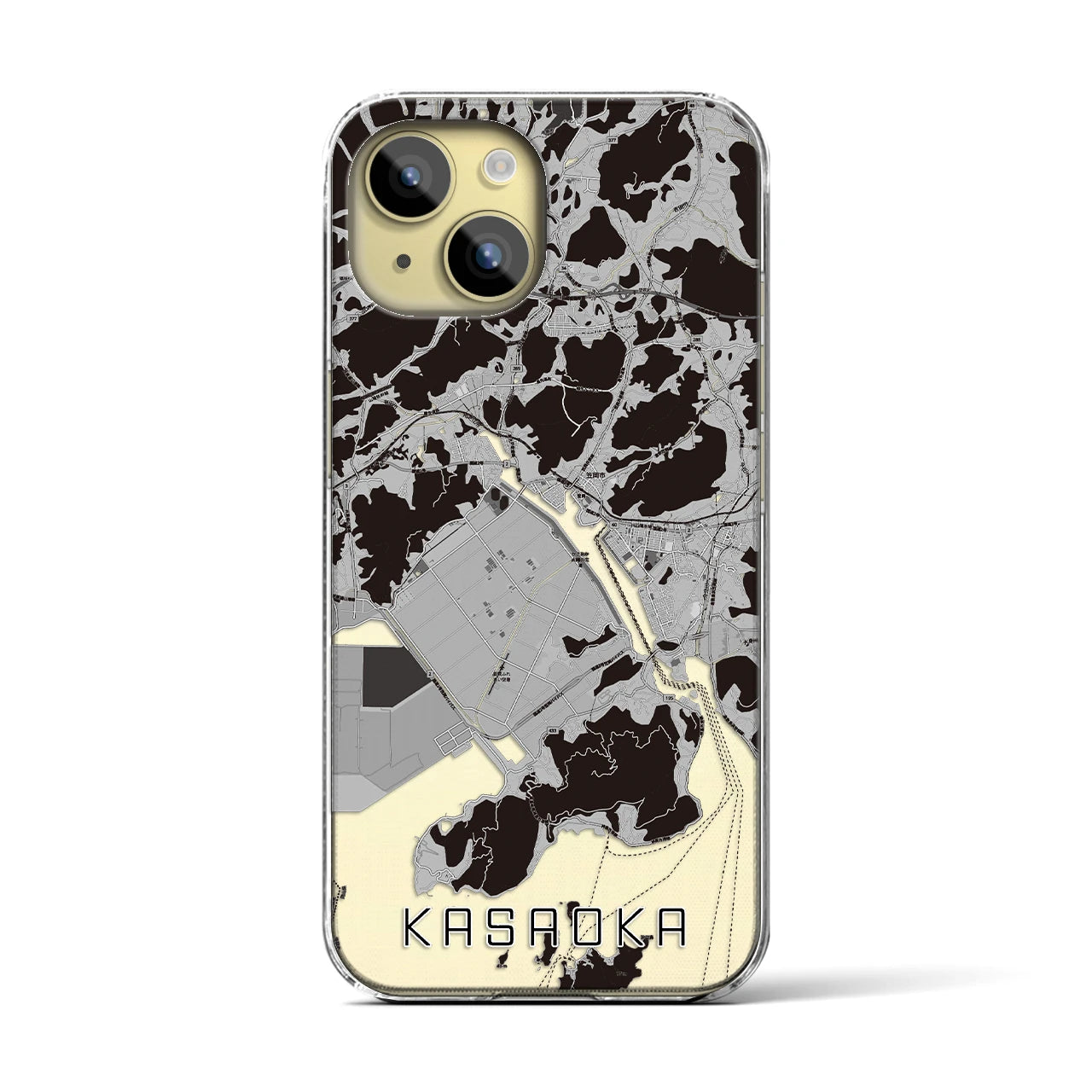 【笠岡(岡山県)】地図柄iPhoneケース(クリアタイプ)