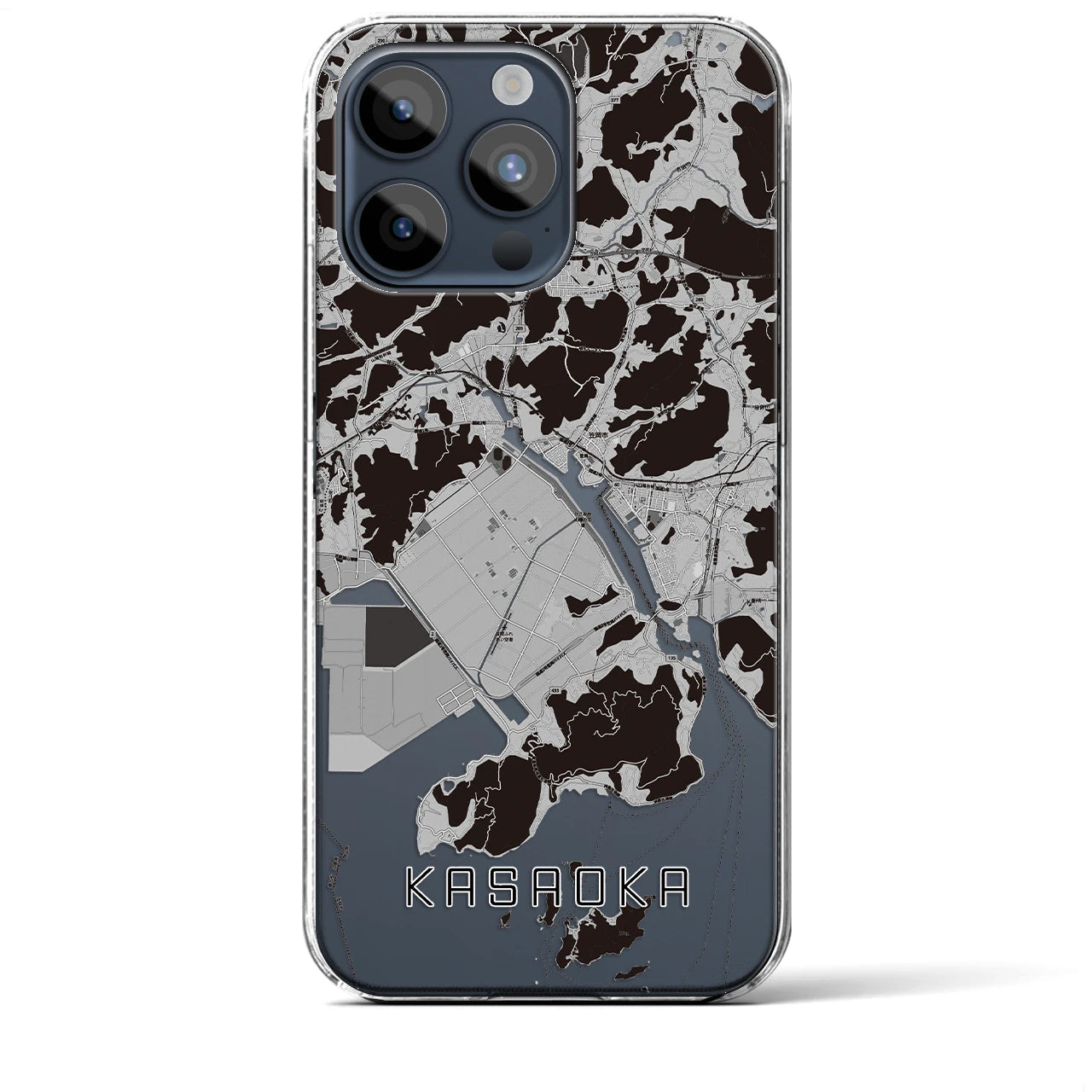 【笠岡(岡山県)】地図柄iPhoneケース(クリアタイプ)