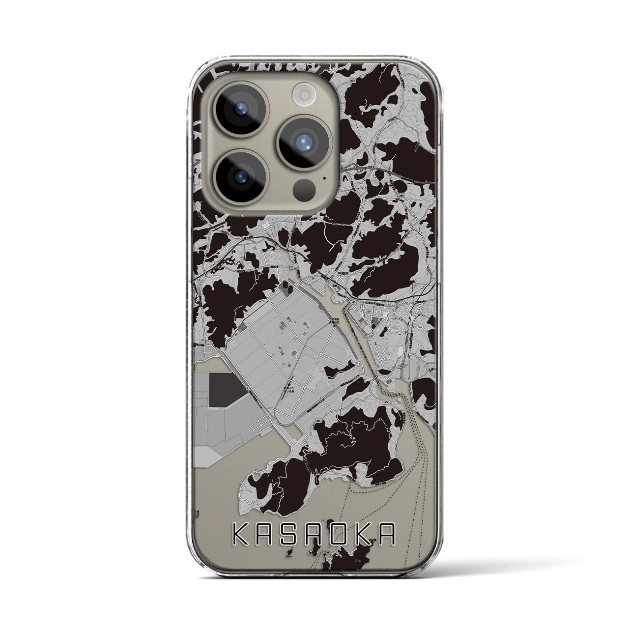 【笠岡(岡山県)】地図柄iPhoneケース(クリアタイプ)