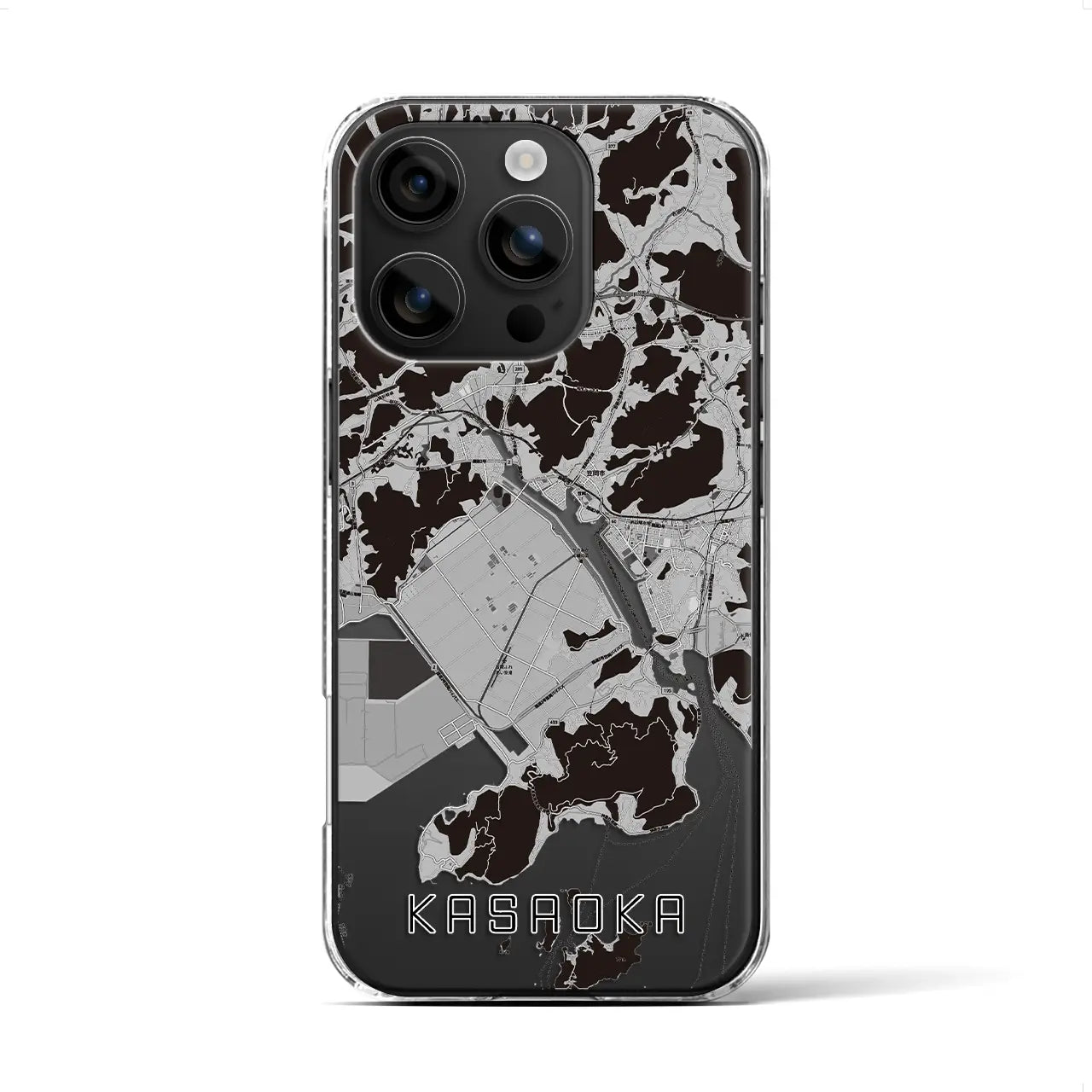 【笠岡(岡山県)】地図柄iPhoneケース(クリアタイプ)