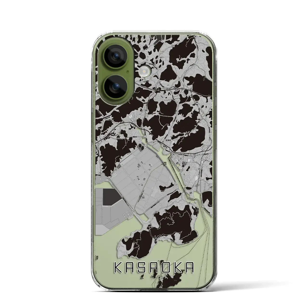 【笠岡(岡山県)】地図柄iPhoneケース(クリアタイプ)