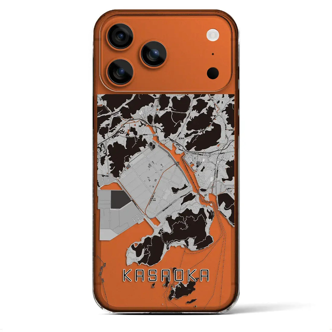 【笠岡(岡山県)】地図柄iPhoneケース(クリアタイプ)