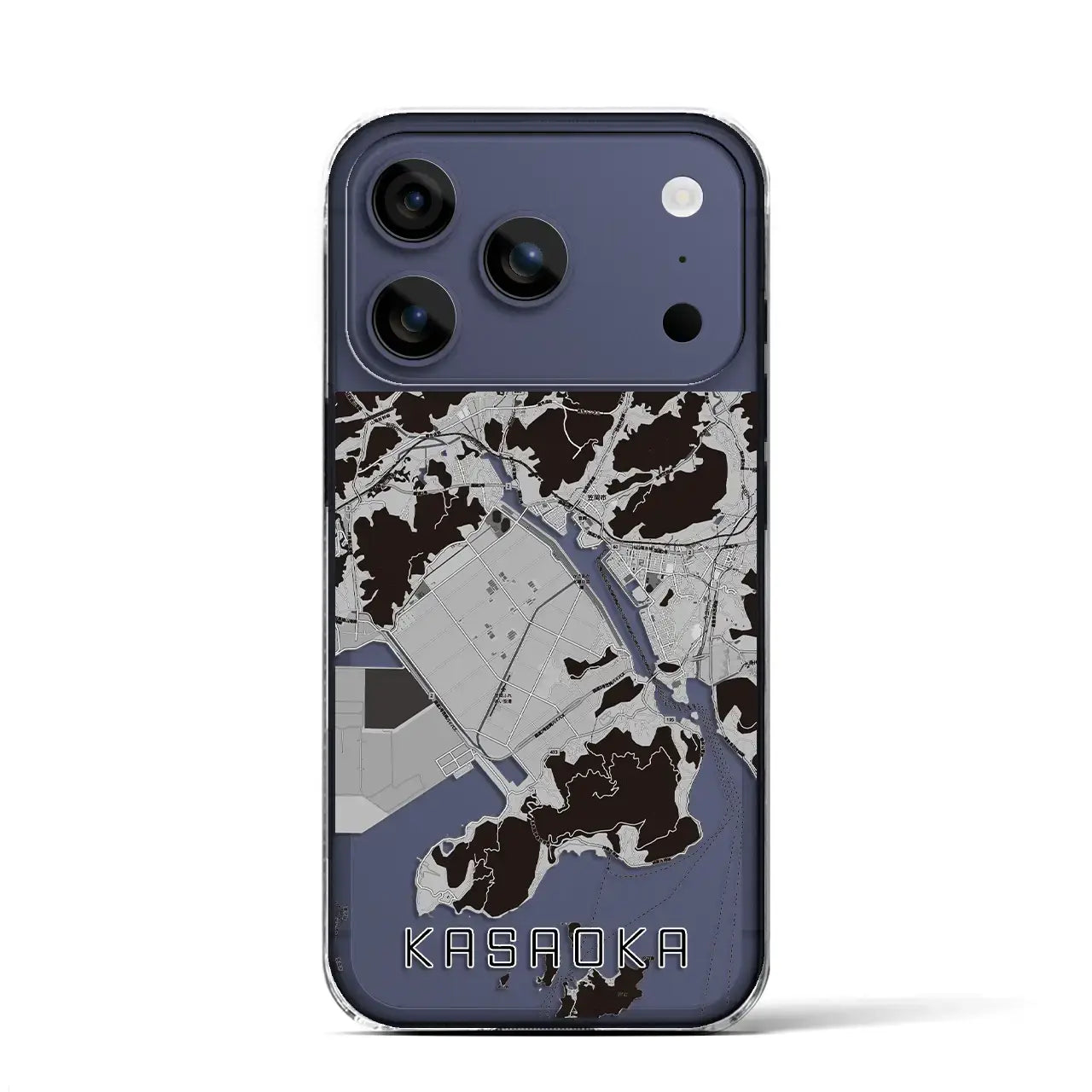 【笠岡(岡山県)】地図柄iPhoneケース(クリアタイプ)