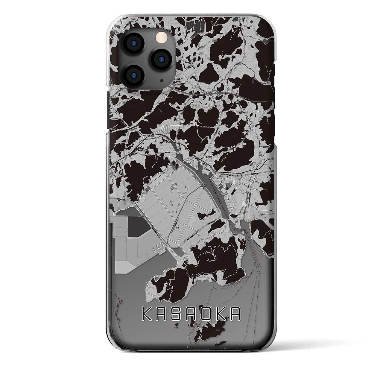 【笠岡(岡山県)】地図柄iPhoneケース(クリアタイプ)