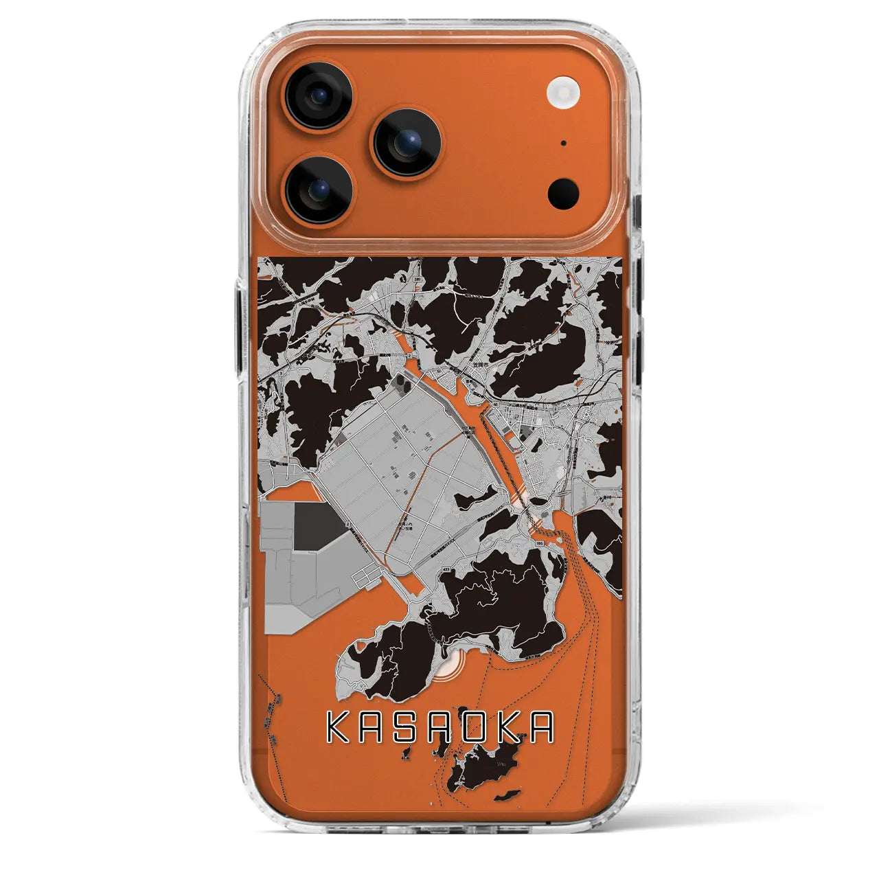 【笠岡(岡山県)】地図柄iPhoneケース(MagSafeタイプ)