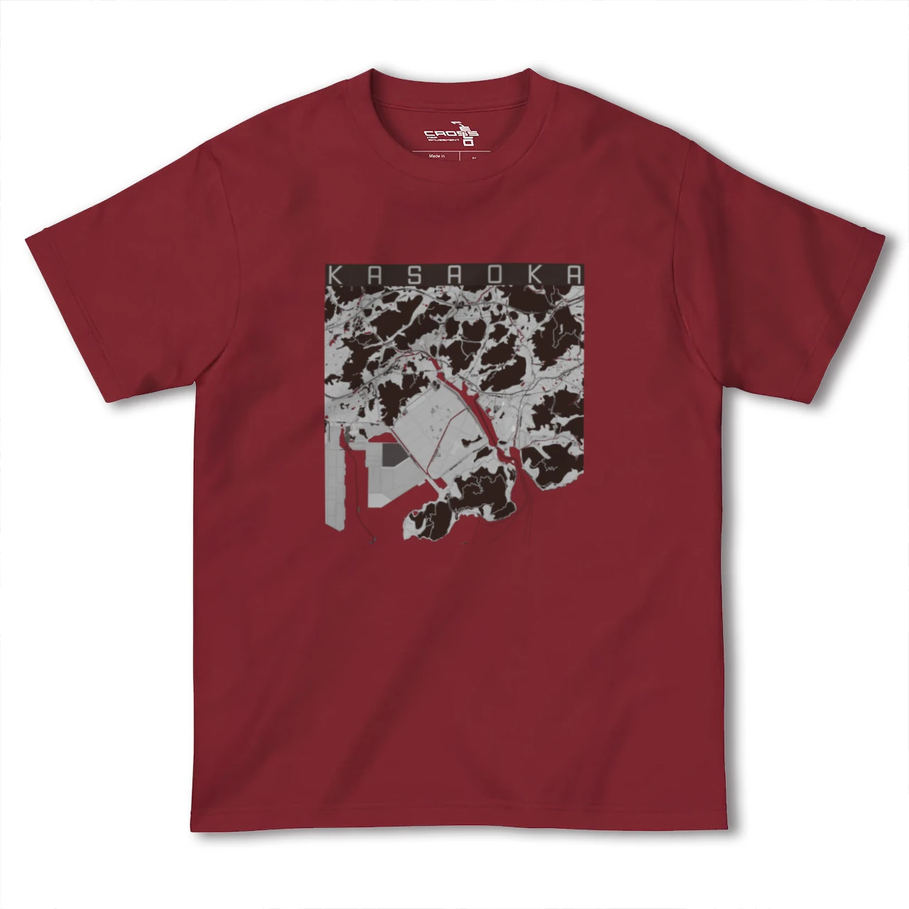 【笠岡(岡山県)】地図柄ヘビーウェイトTシャツ