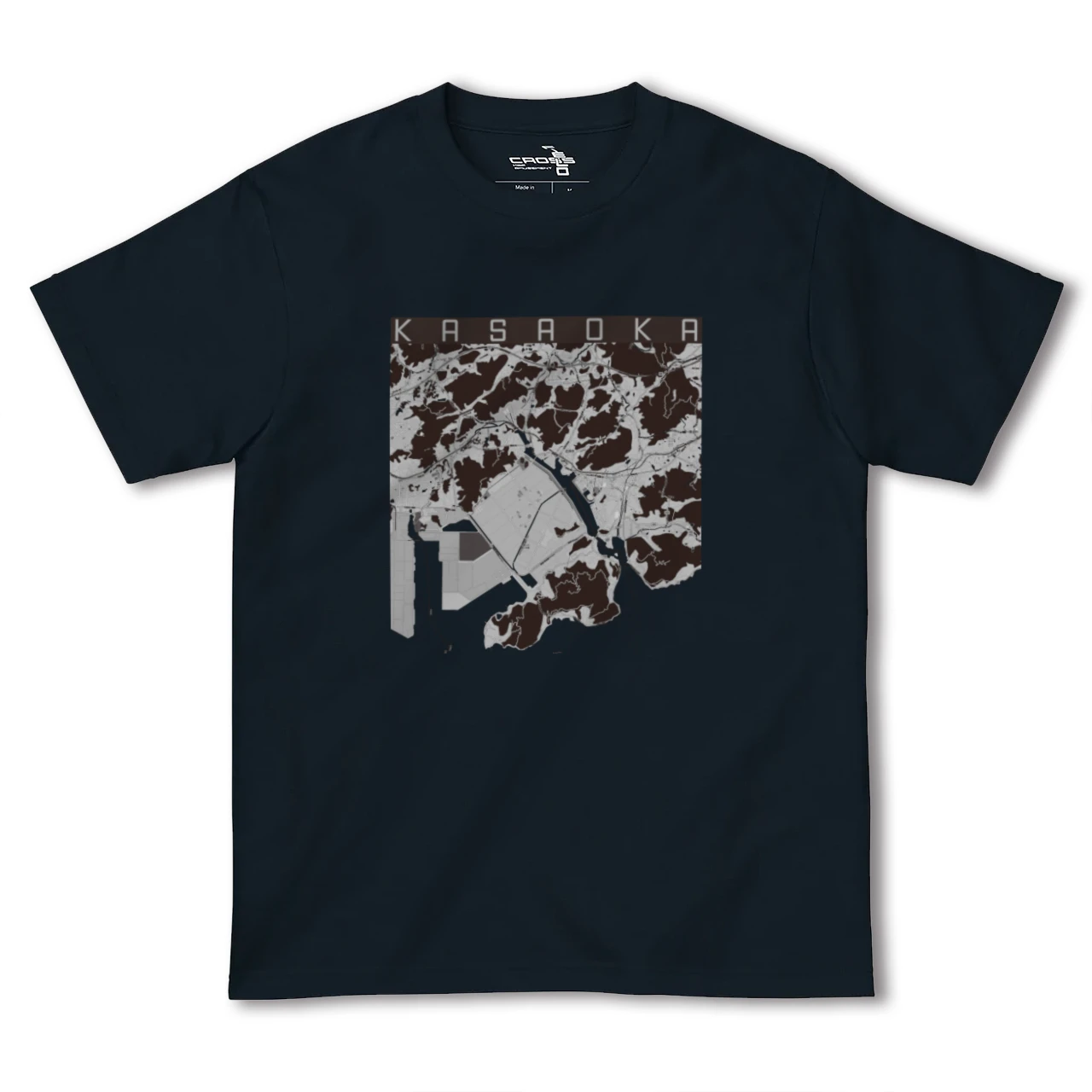 【笠岡(岡山県)】地図柄ヘビーウェイトTシャツ