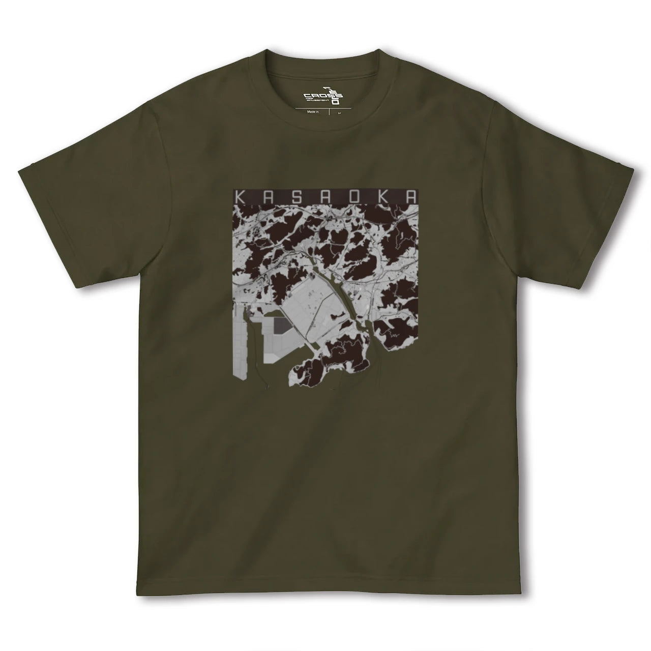 【笠岡(岡山県)】地図柄ヘビーウェイトTシャツ