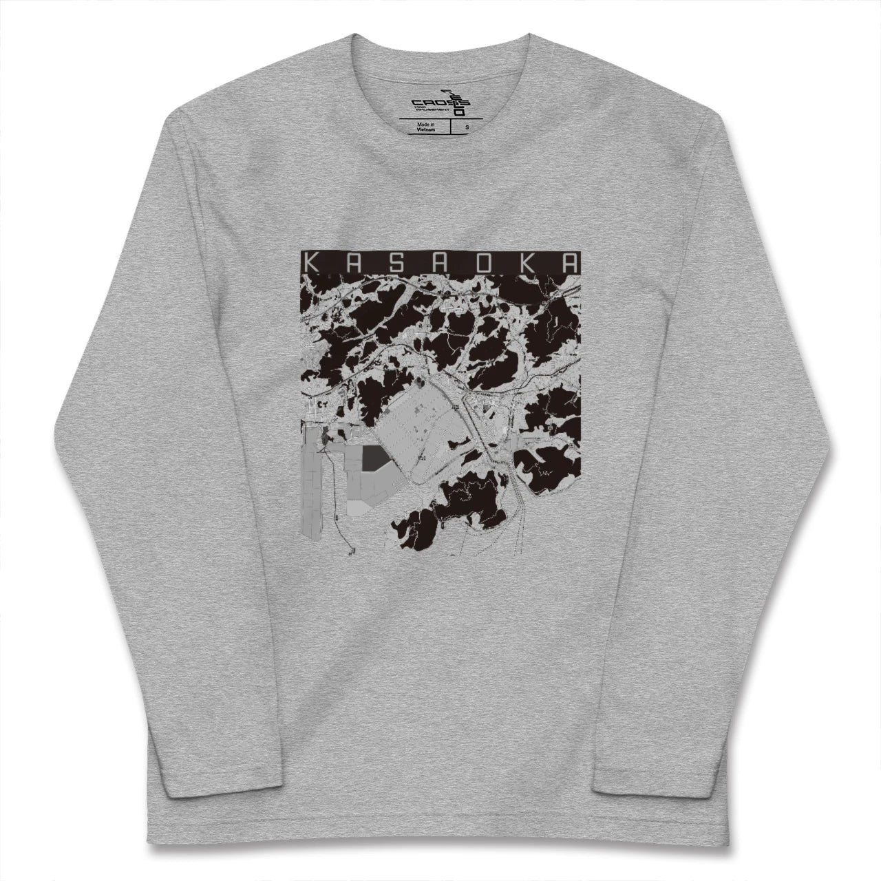 【笠岡(岡山県)】地図柄ロングスリーブTシャツ