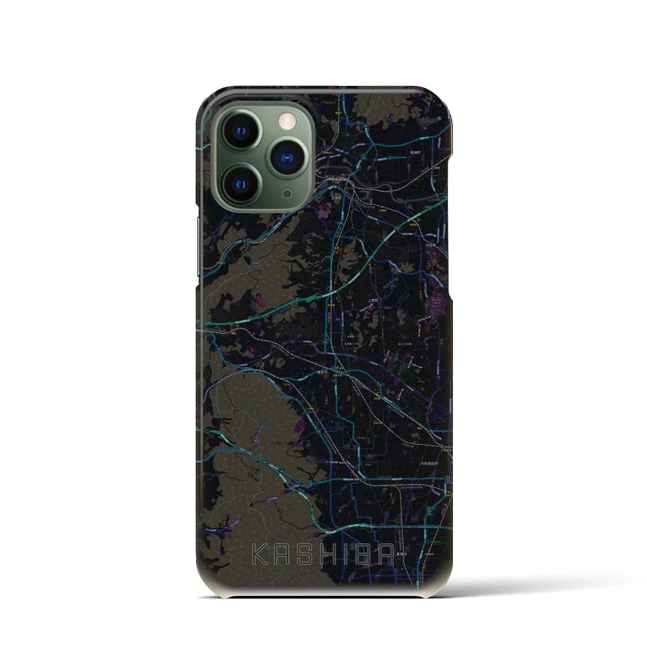 【香芝(奈良県)】地図柄iPhoneケース(バックカバータイプ)