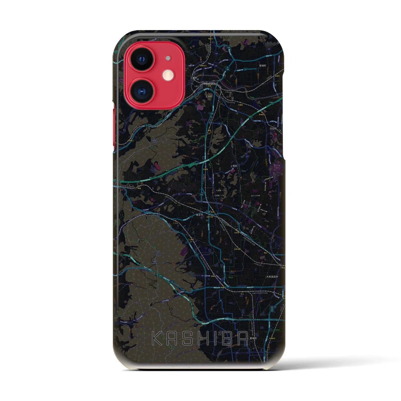 【香芝(奈良県)】地図柄iPhoneケース(バックカバータイプ)