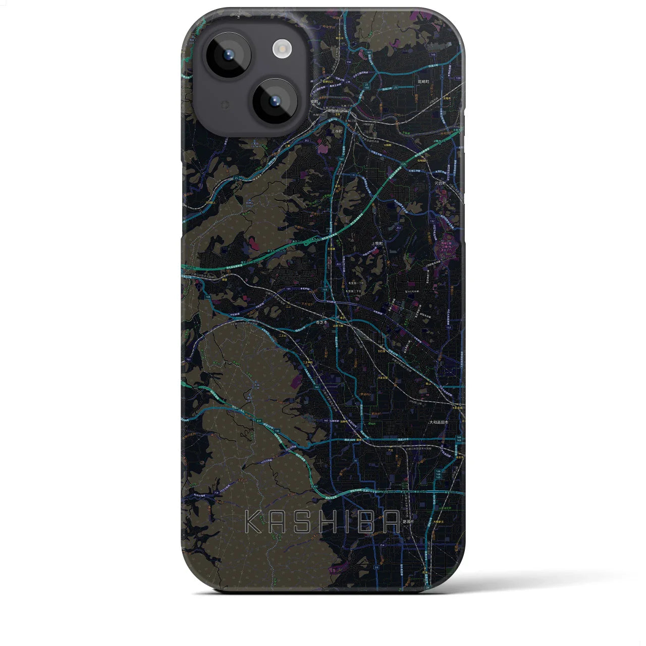 【香芝(奈良県)】地図柄iPhoneケース(バックカバータイプ)