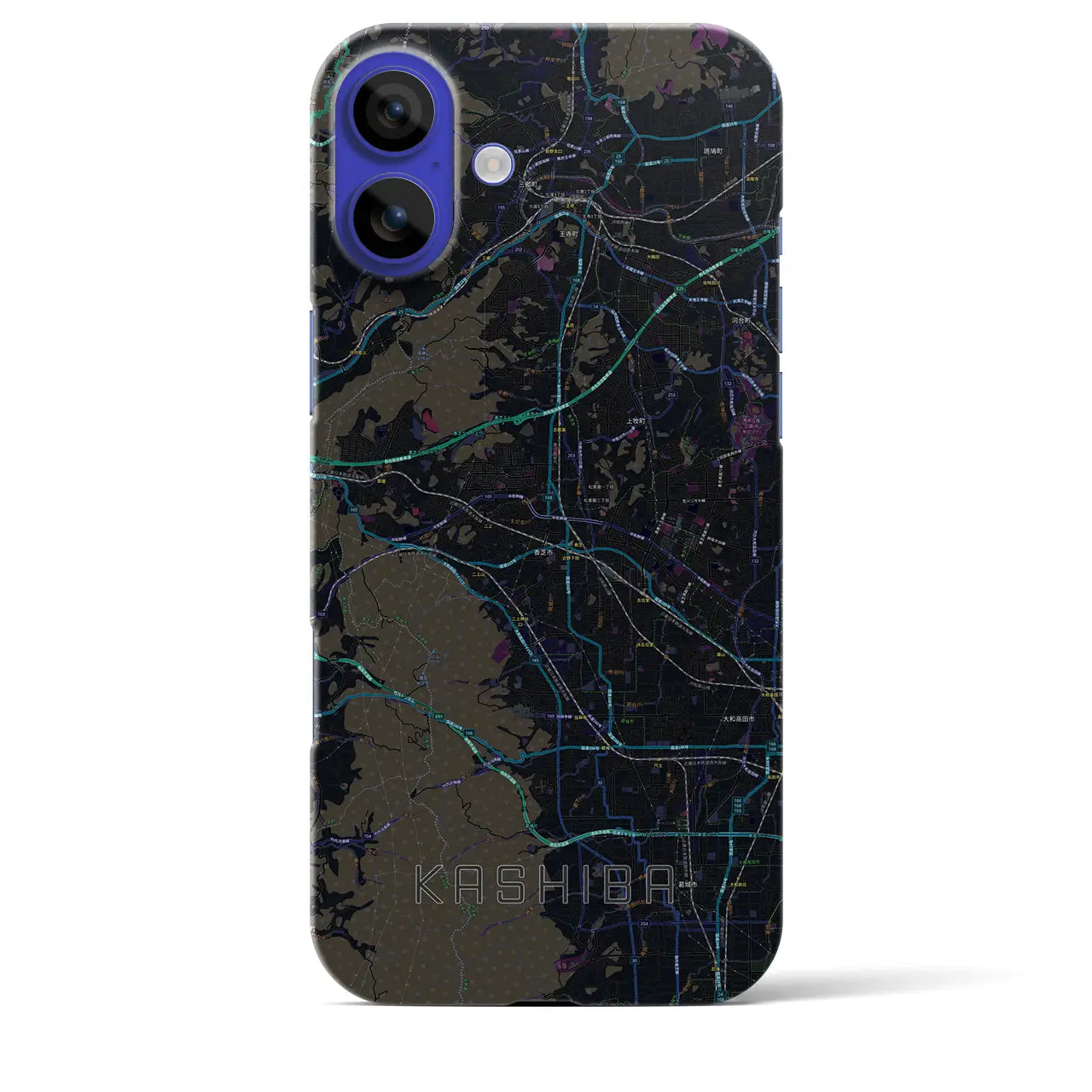 【香芝(奈良県)】地図柄iPhoneケース(バックカバータイプ)