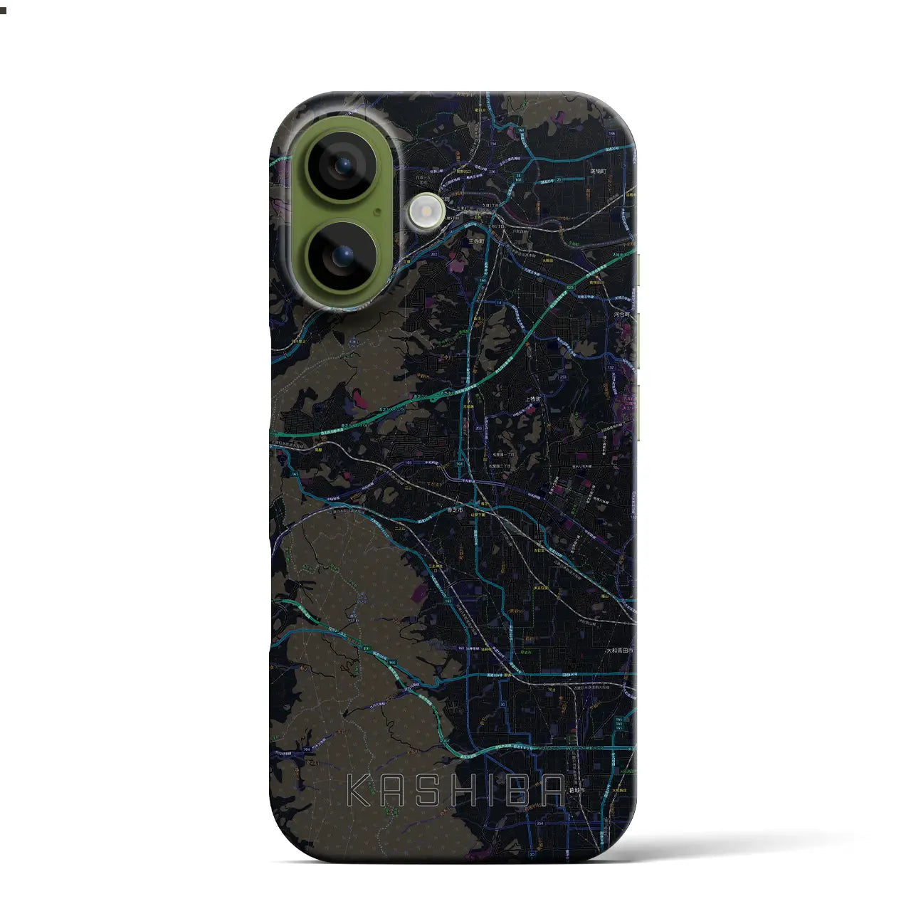 【香芝(奈良県)】地図柄iPhoneケース(バックカバータイプ)