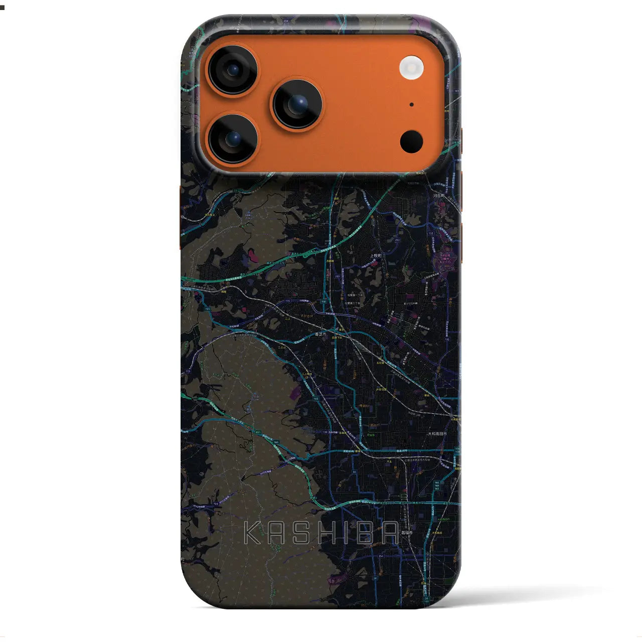 【香芝(奈良県)】地図柄iPhoneケース(バックカバータイプ)