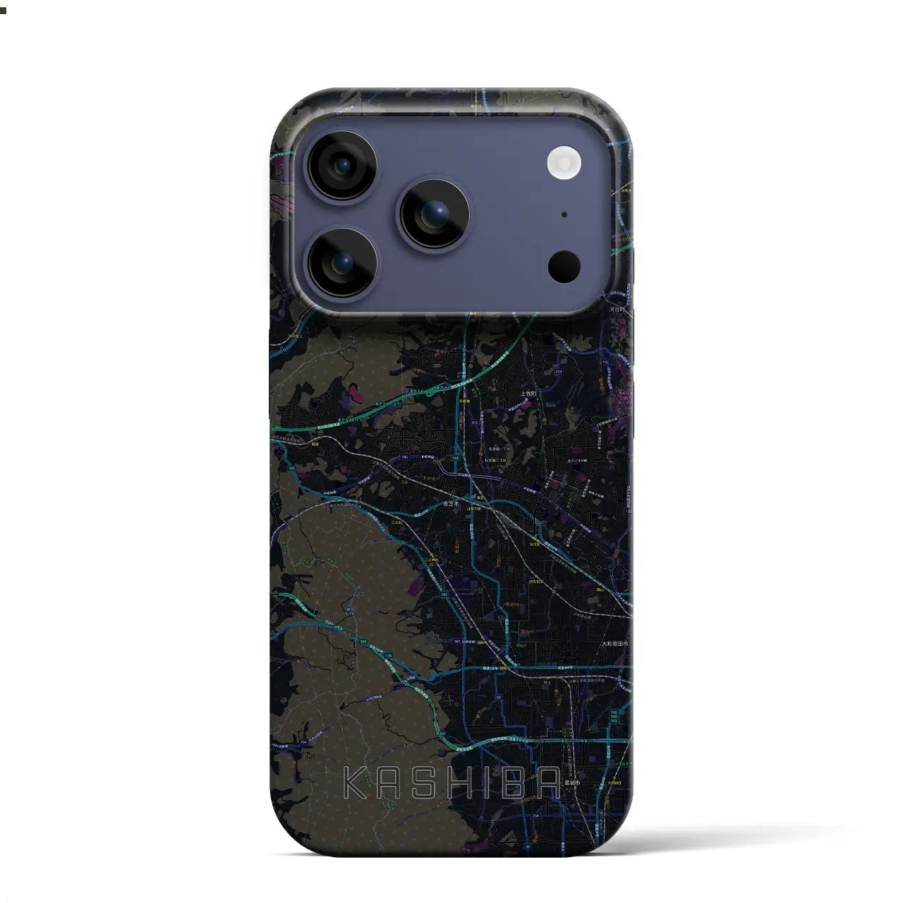 【香芝(奈良県)】地図柄iPhoneケース(バックカバータイプ)