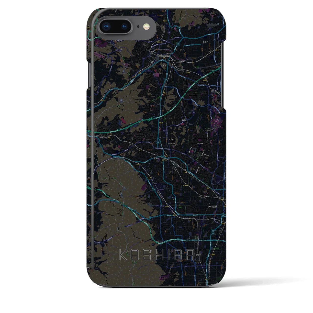 【香芝(奈良県)】地図柄iPhoneケース(バックカバータイプ)