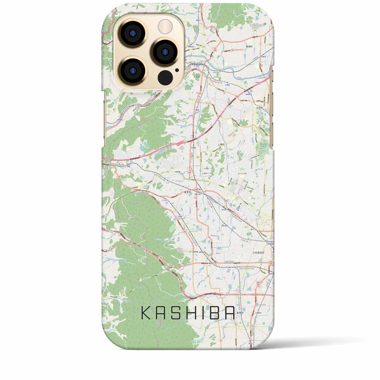 【香芝(奈良県)】地図柄iPhoneケース(バックカバータイプ)