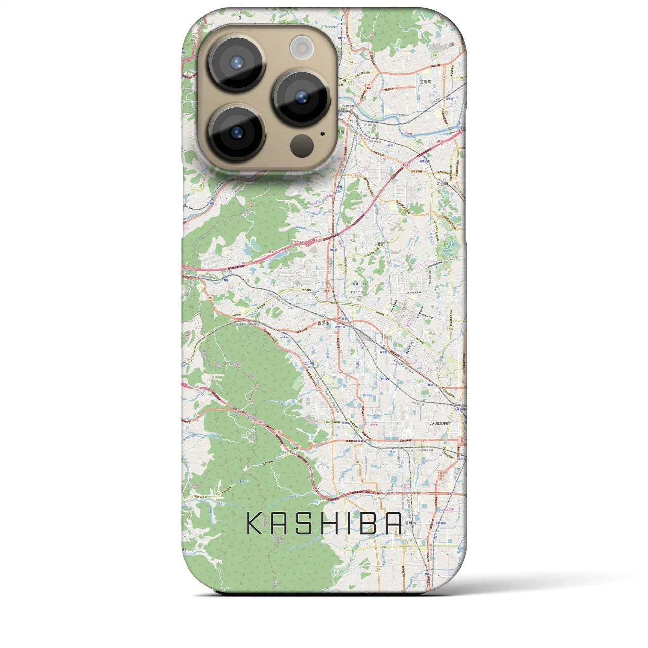 【香芝(奈良県)】地図柄iPhoneケース(バックカバータイプ)