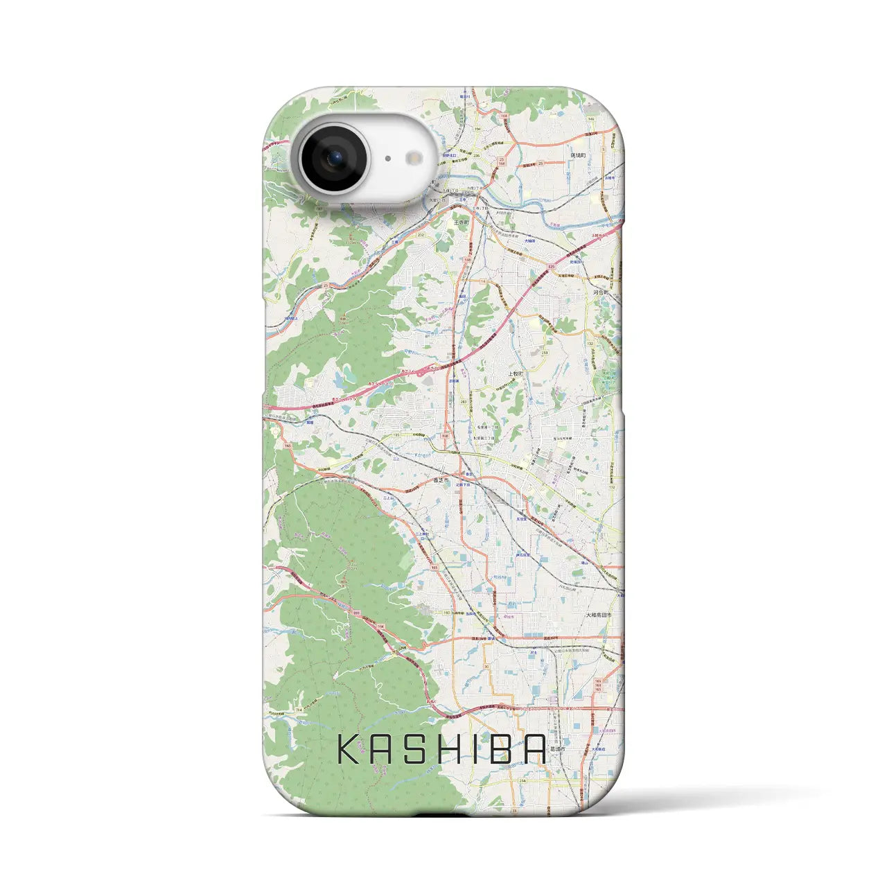 【香芝(奈良県)】地図柄iPhoneケース(バックカバータイプ)