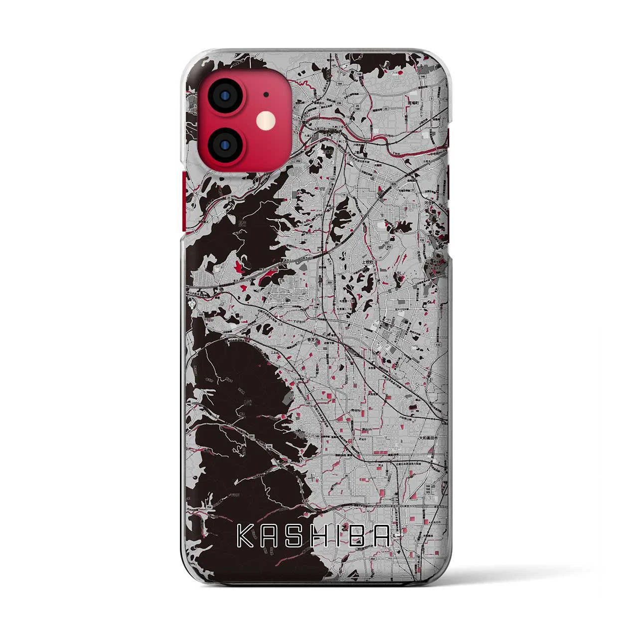 【香芝(奈良県)】地図柄iPhoneケース(クリアタイプ)