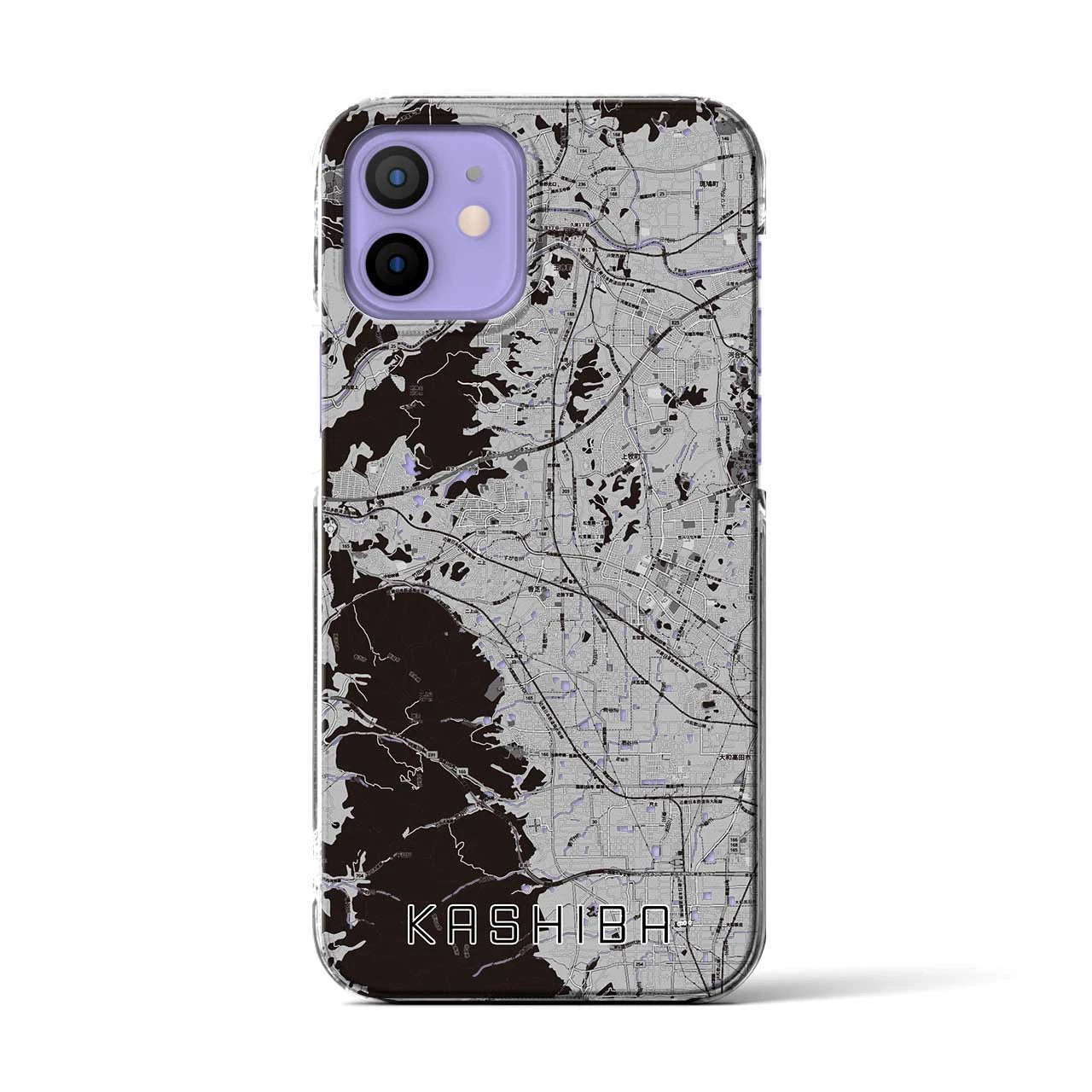 【香芝(奈良県)】地図柄iPhoneケース(クリアタイプ)