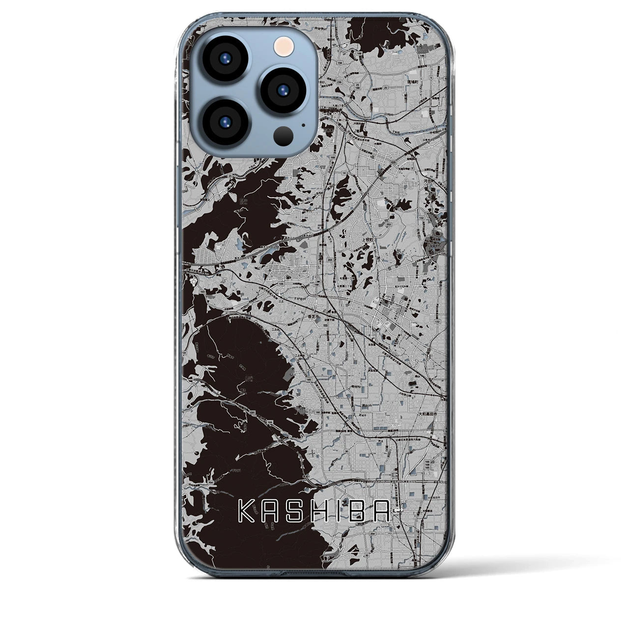 【香芝(奈良県)】地図柄iPhoneケース(クリアタイプ)