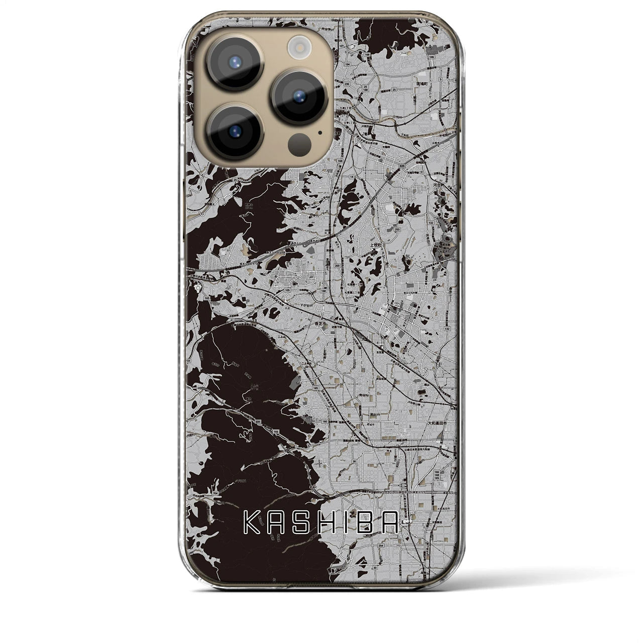 【香芝(奈良県)】地図柄iPhoneケース(クリアタイプ)