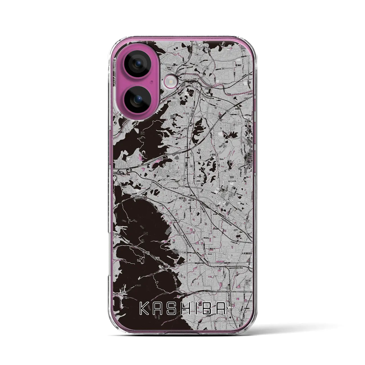 【香芝(奈良県)】地図柄iPhoneケース(クリアタイプ)