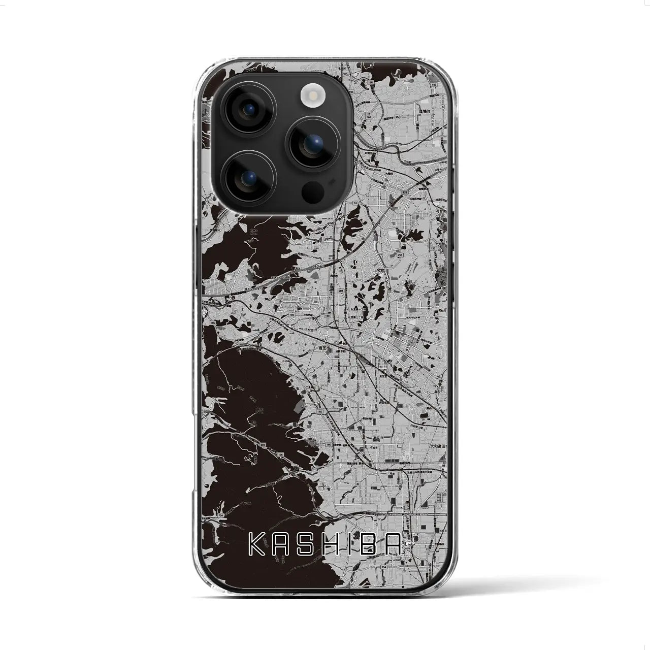 【香芝(奈良県)】地図柄iPhoneケース(クリアタイプ)