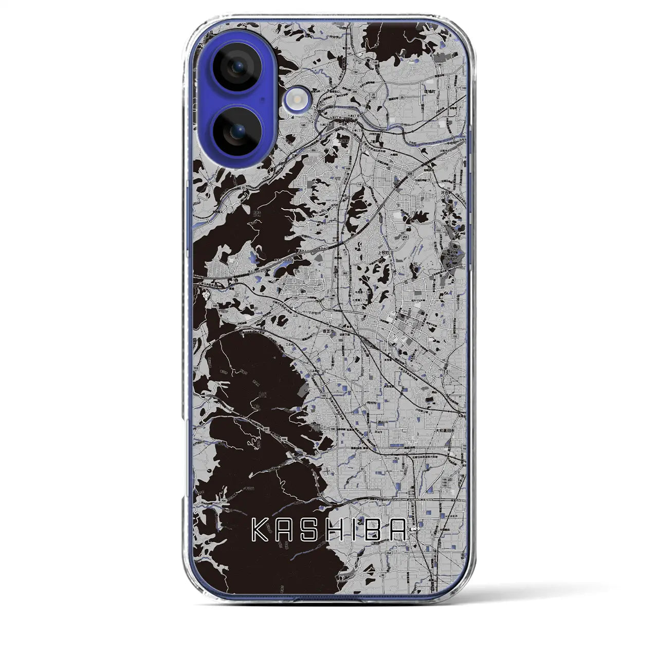 【香芝(奈良県)】地図柄iPhoneケース(クリアタイプ)