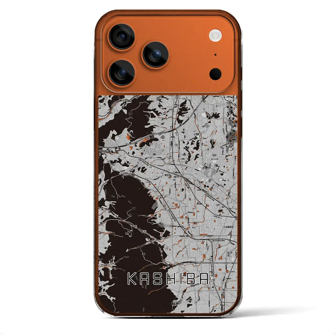 【香芝(奈良県)】地図柄iPhoneケース(クリアタイプ)