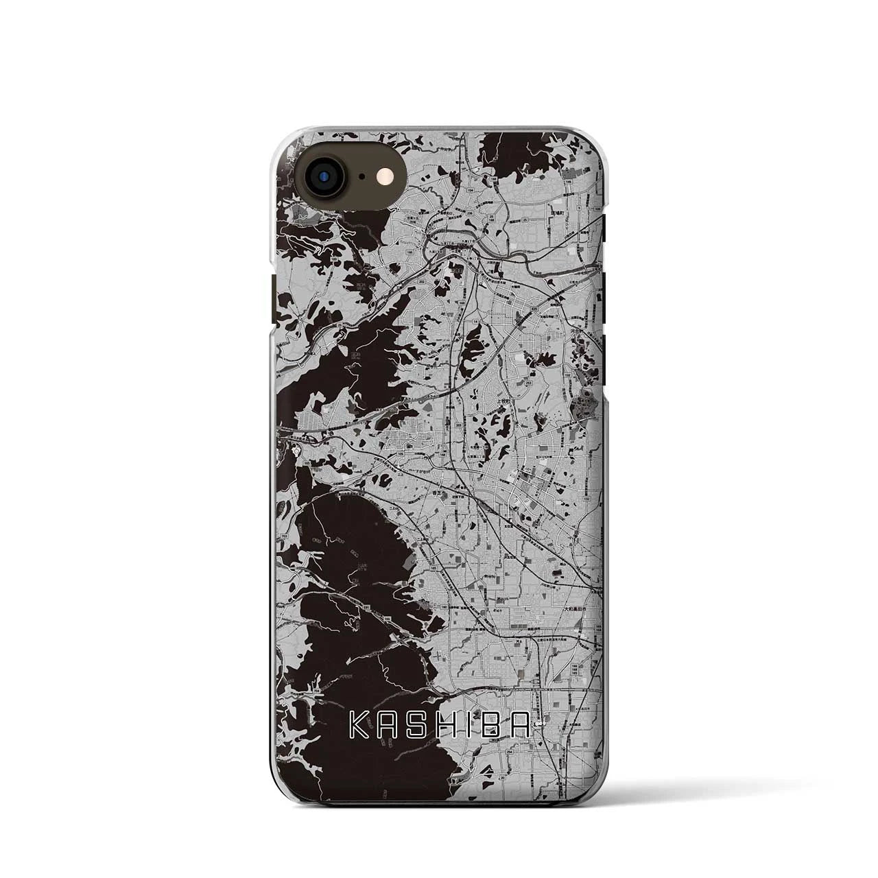 【香芝(奈良県)】地図柄iPhoneケース(クリアタイプ)