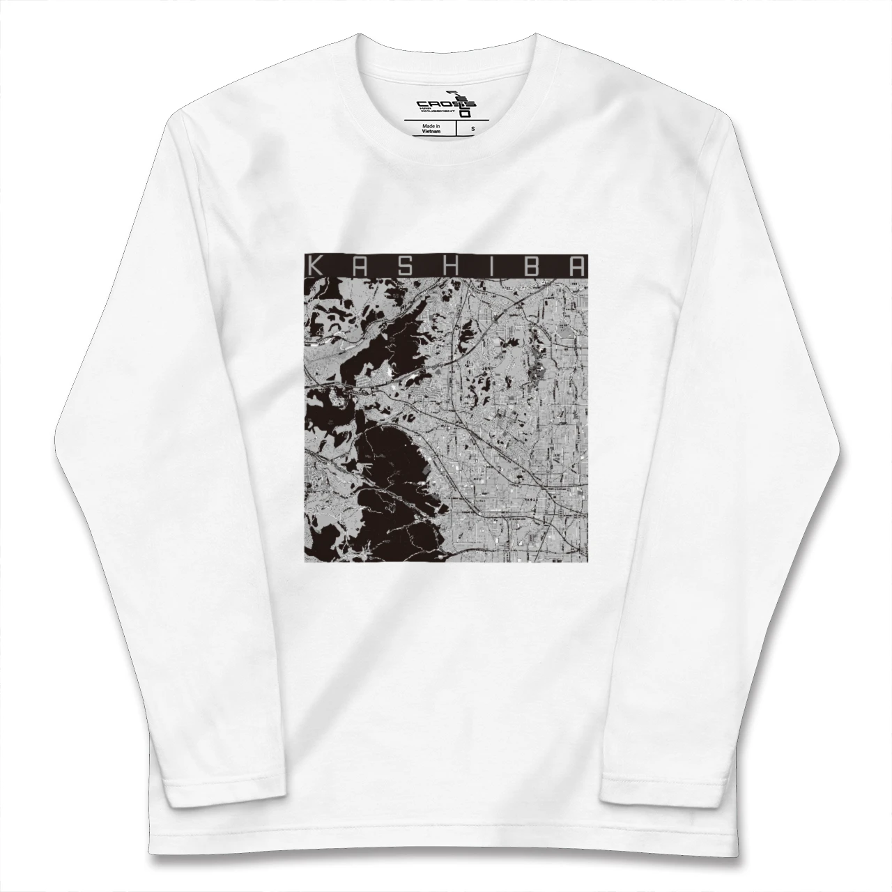 【香芝(奈良県)】地図柄ロングスリーブTシャツ