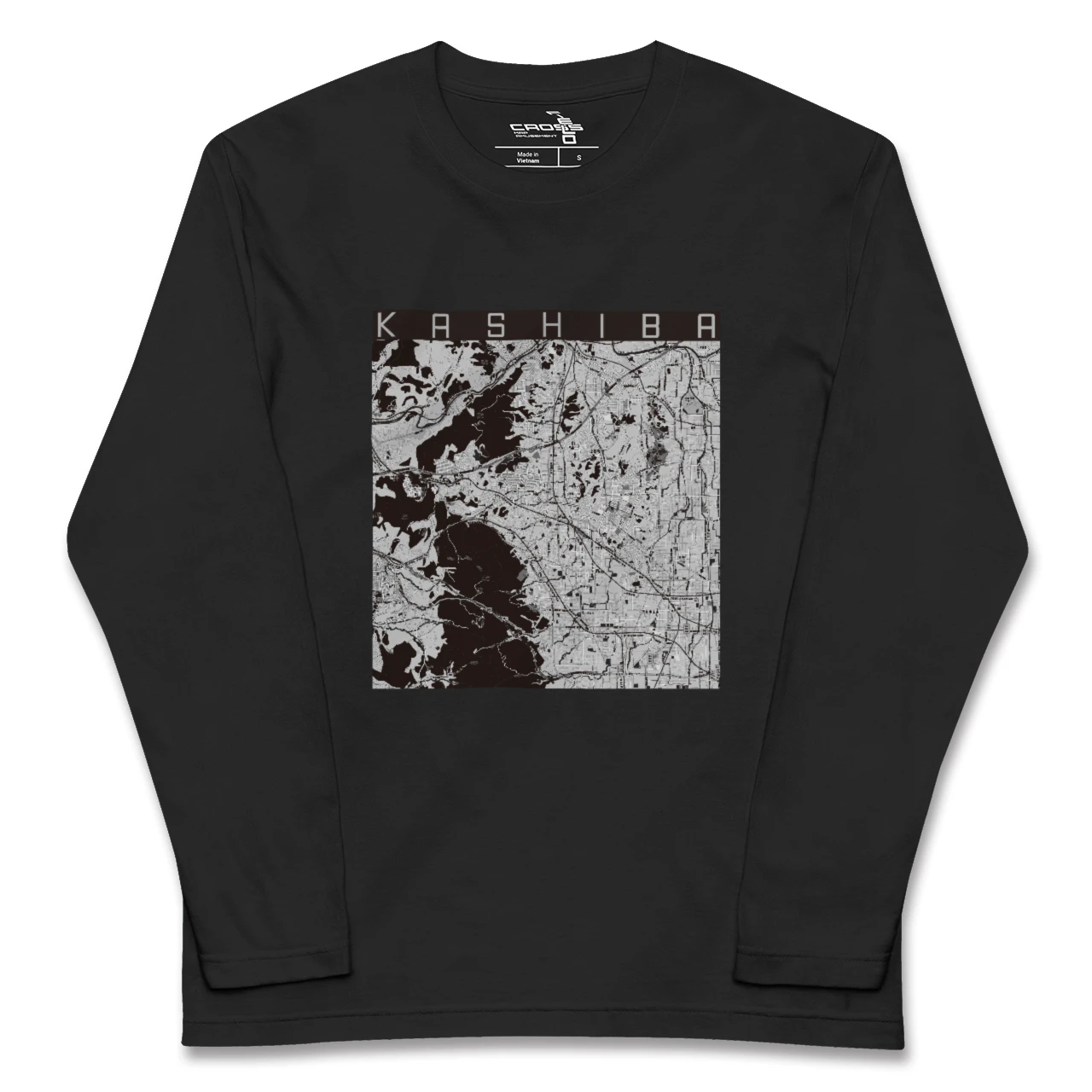 【香芝(奈良県)】地図柄ロングスリーブTシャツ