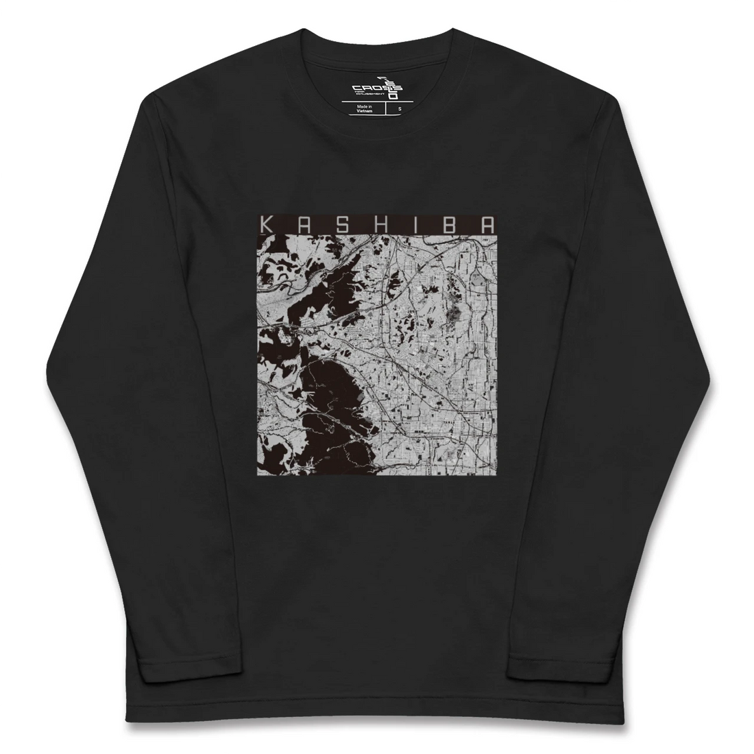【香芝(奈良県)】地図柄ロングスリーブTシャツ