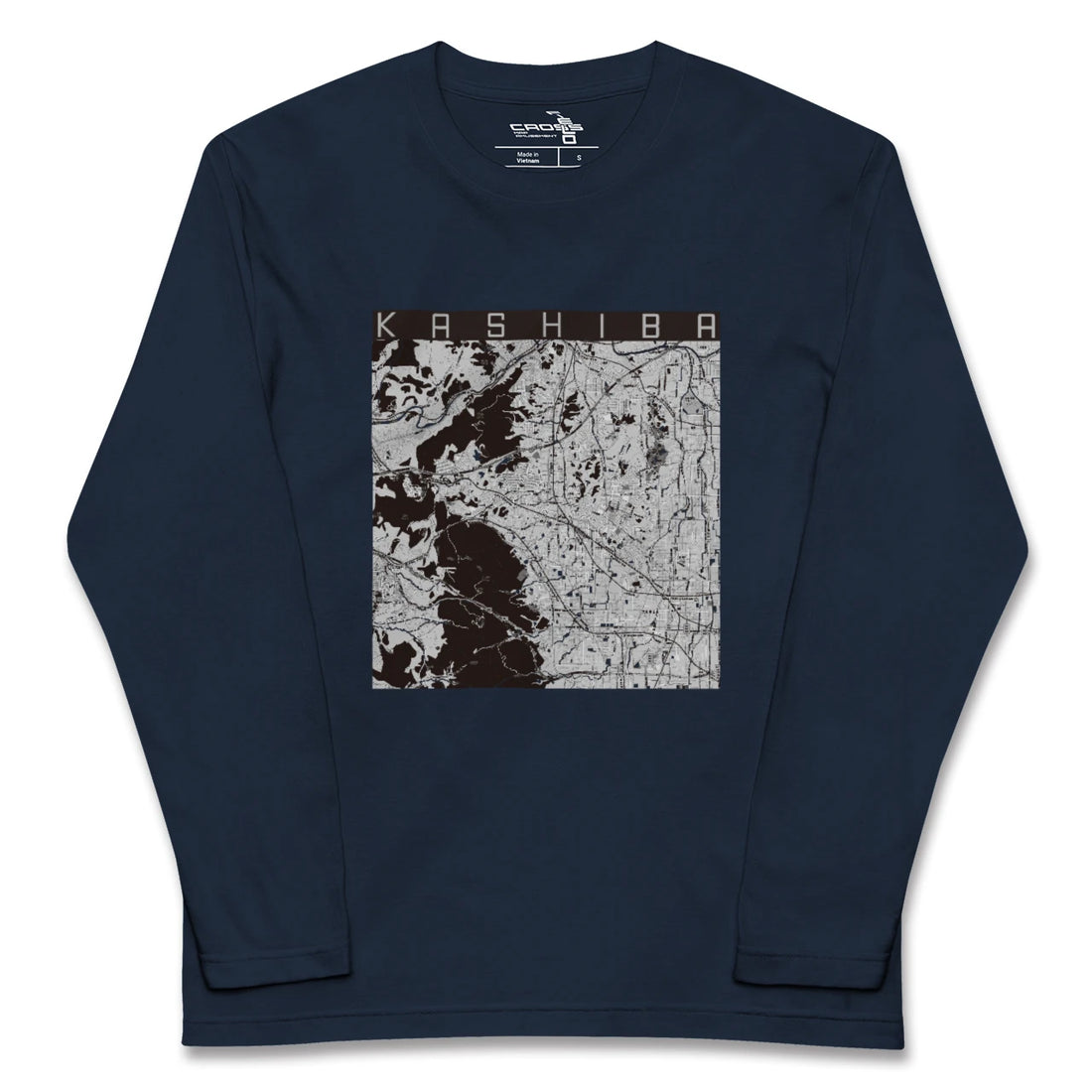 【香芝(奈良県)】地図柄ロングスリーブTシャツ