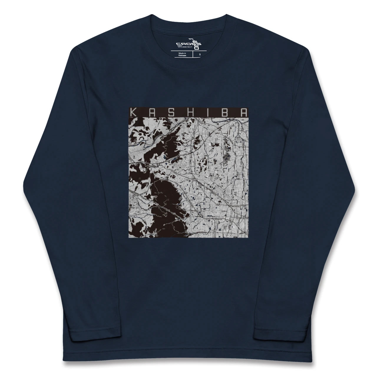 【香芝(奈良県)】地図柄ロングスリーブTシャツ